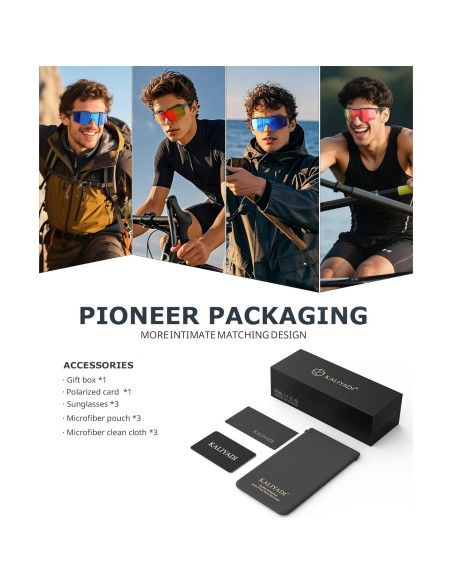 Gafas de Sol Deportivas KALIYADI Polarizadas UV400 Hombres