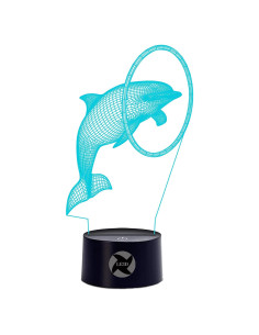 Luz Nocturna LED 3D LE3D Delfín de Circo - 7 Colores