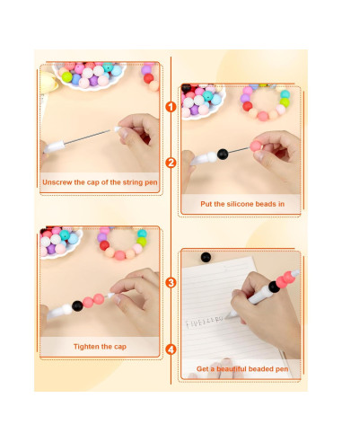 120 Perlas de Silicona 15mm FIVEIZERO en 20 Colores Mezclados