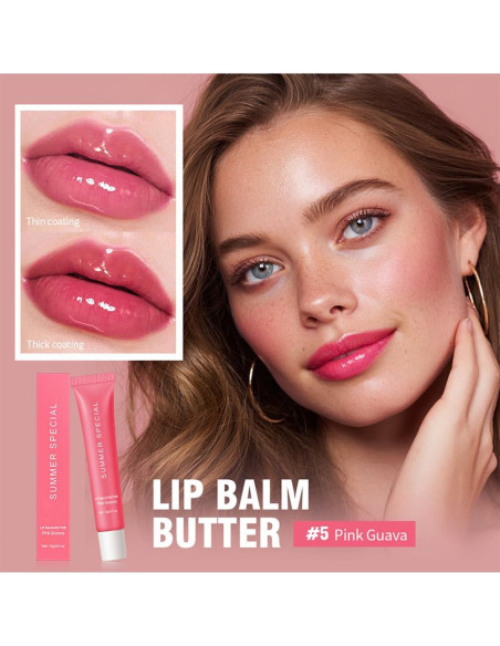 Bálsamo Labial Hidratante Jimyauqin - Guayaba Rosa, 14.17 g