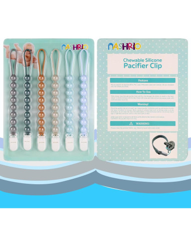 Clip de Chupete de Silicona 6 Piezas - Seguro y Práctico