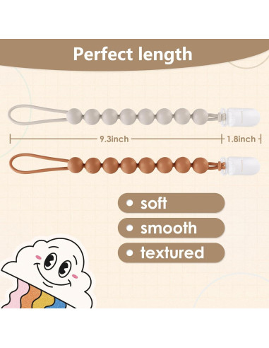 Clip de Chupete de Silicona 6 Piezas - Seguro y Práctico