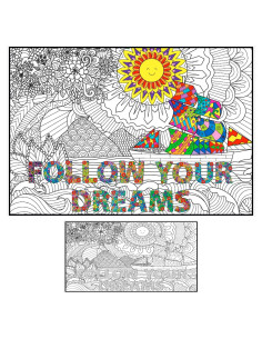 Póster para Colorear Gigante ALEX Art Paisaje Marino 97.79x67.78cm