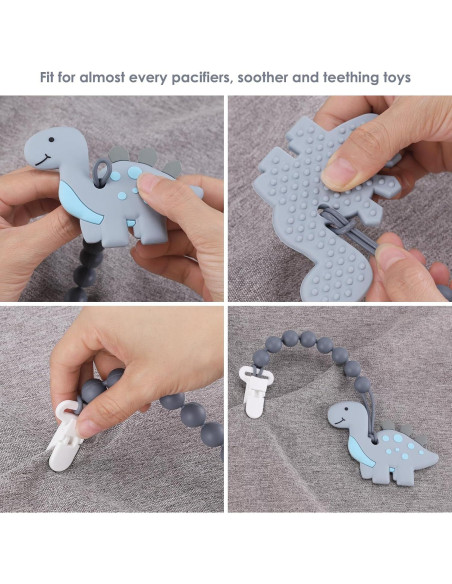 Clip de Chupete de Silicona 6 Piezas - Seguro y Práctico