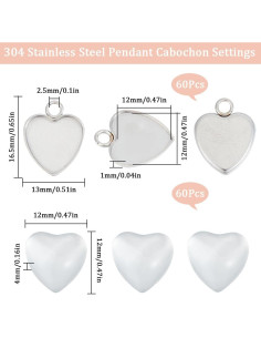 Bandejas Bezel en Blanco SUNNYCLUE 120Pcs para Joyas DIY 2