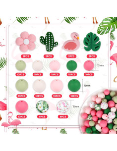 Kit de 120 Perlas de Silicona IESCOO para Manualidades DIY 2