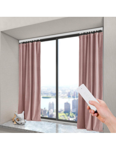 Riel de Cortina Motorizado Batsueao 2.15-4.20 m Control Remoto