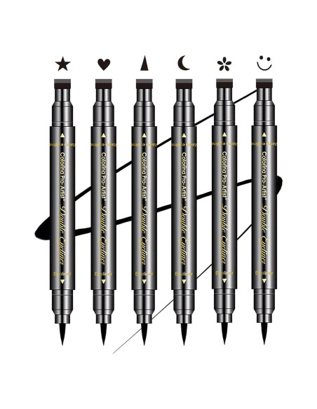 Juego de 6 Piezas de Lápiz de Eyeliner Doble Cabeza SUMEITANG