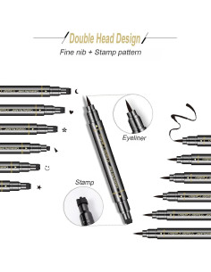 Juego de 6 Piezas de Lápiz de Eyeliner Doble Cabeza SUMEITANG 2