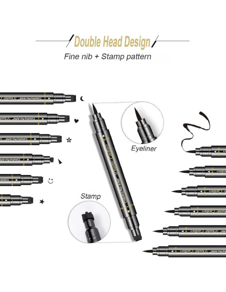 Juego de 6 Piezas de Lápiz de Eyeliner Doble Cabeza SUMEITANG
