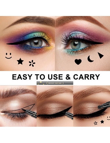 Juego de 6 Piezas de Lápiz de Eyeliner Doble Cabeza SUMEITANG