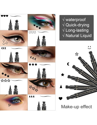 Juego de 6 Piezas de Lápiz de Eyeliner Doble Cabeza SUMEITANG
