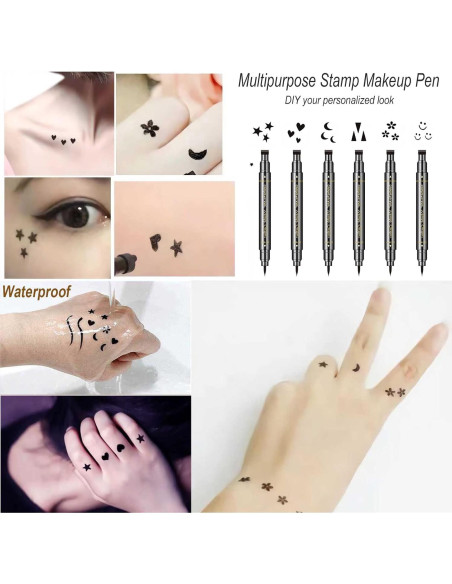 Juego de 6 Piezas de Lápiz de Eyeliner Doble Cabeza SUMEITANG