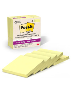 Notas Adhesivas Super Sticky Post-it Amarillo Canario 3x3 cm