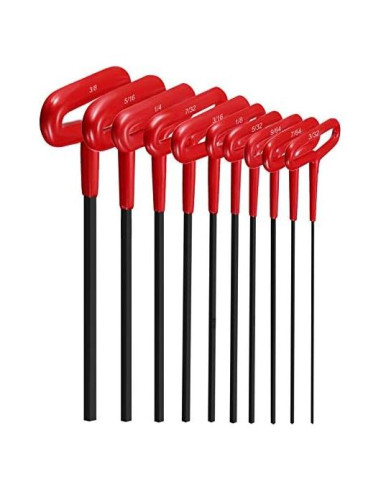 Conjunto de Llaves Hexagonales T-handle 10 Piezas Honoson 22.86 cm