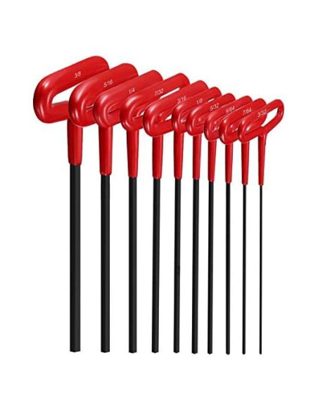 Conjunto de Llaves Hexagonales T-handle 10 Piezas Honoson 22.86 cm