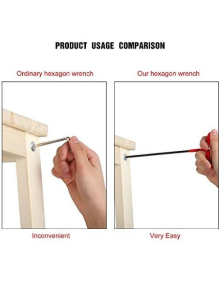 Conjunto de Llaves Hexagonales T-handle 10 Piezas Honoson 22.86 cm