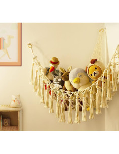 Hamaca de Almacenamiento de Juguetes TCGPRO Beige 100cm x 122cm 2