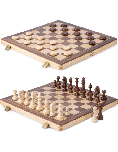 Juego de Ajedrez Magnético A&A 15" Plegable Staunton 3" Rey