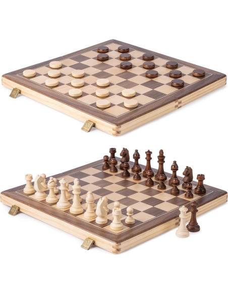 Juego de Ajedrez Magnético A&A 15" Plegable Staunton 3" Rey