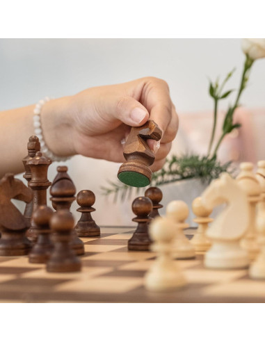 Juego de Ajedrez Magnético A&A 15" Plegable Staunton 3" Rey