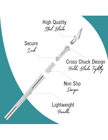 Juego de Cuchillos de Precisión Exacto - 3 Cuchillos Metal 14.73 cm