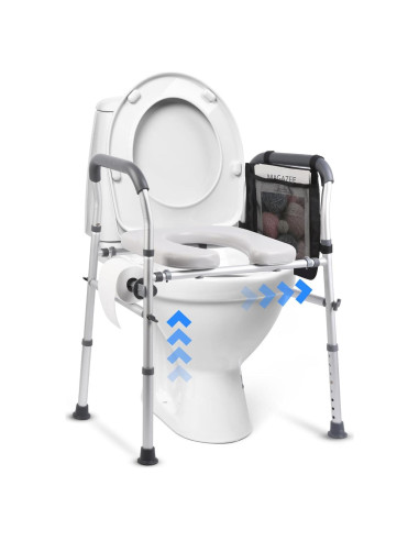 Asiento Elevado para Inodoro CIVJET Ajustable 400lb con Manijas