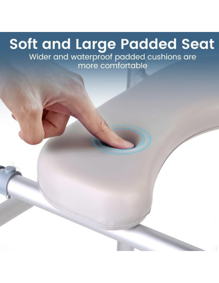 Asiento Elevado para Inodoro CIVJET Ajustable 400lb con Manijas