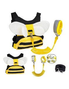 Arnés Antipérdida para Niños con Enlace de Muñeca - Abeja Amarilla