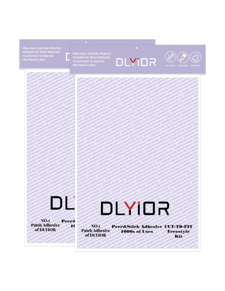 Pega Mágica Adhesiva DLYIOR 2 Paquete 21.6x30.5 cm Lavable