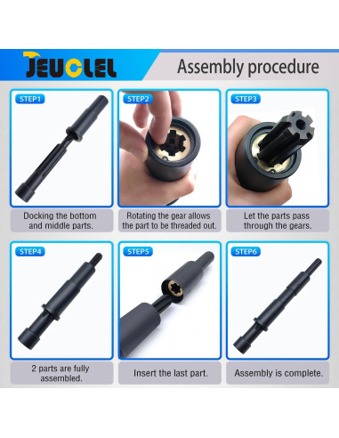Extractor de Tuercas de Bloqueo de Rueda JEUCLEL 5.64kg