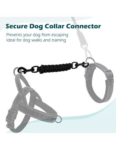 Clip de Seguridad para Collar de Perro PetBonus - Negro