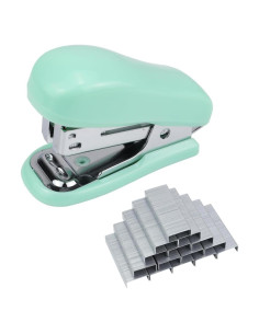 Grapadora Mini Aacehlh Verde con 750 Grapas y Removedor