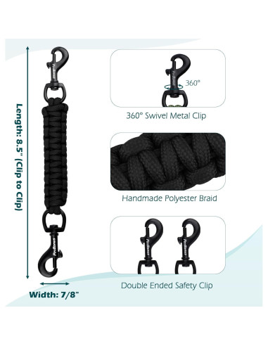 Clip de Seguridad para Collar de Perro PetBonus - Negro