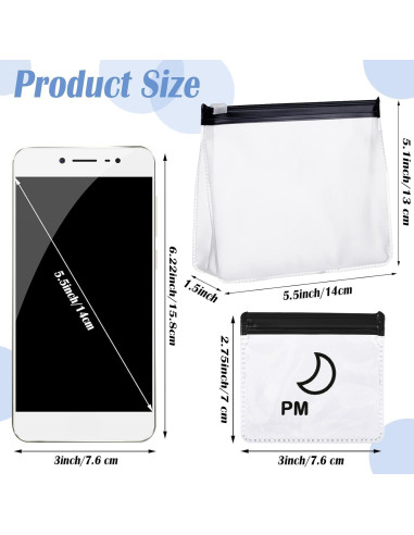 Organizador de Pastillas Colarr 15 Pcs con Cremallera Negro