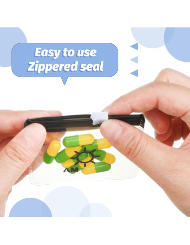 Organizador de Pastillas Colarr 15 Pcs con Cremallera Negro