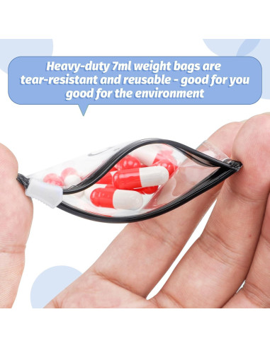 Organizador de Pastillas Colarr 15 Pcs con Cremallera Negro