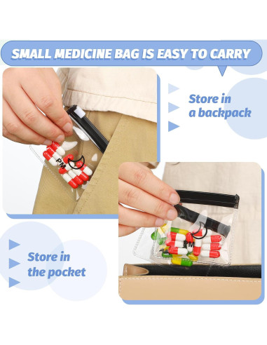 Organizador de Pastillas Colarr 15 Pcs con Cremallera Negro