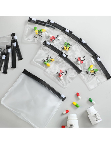 Organizador de Pastillas Colarr 15 Pcs con Cremallera Negro