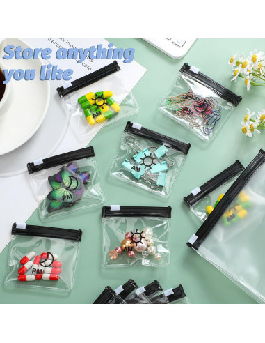 Organizador de Pastillas Colarr 15 Pcs con Cremallera Negro