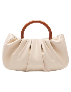 Bolso de mano pequeño plisado para mujer Verdusa - Beige