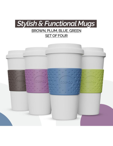 Taza de Viaje Copco Acadia 4 Piezas 480ml Aislada Antifugas