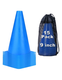 Conos de Entrenamiento Naranjas Cyrico 9" - Paquete de 15 Unidades
