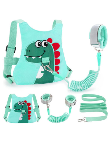 Correa Antipérdida para Niños Verde - Arnés de Seguridad Unisex