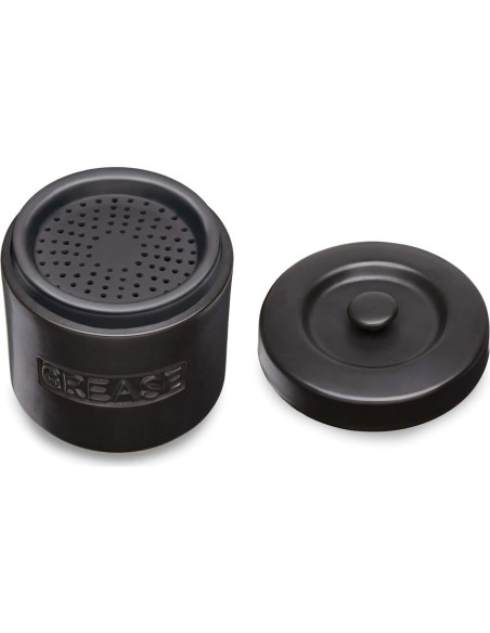 Contenedor de Grasa de Tocino Fox Run 12.7 x 14 cm Porcelana Negra