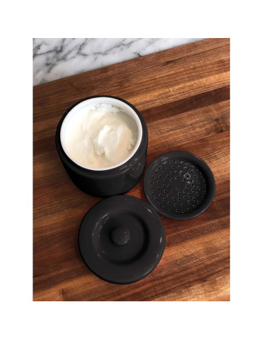 Contenedor de Grasa de Tocino Fox Run 12.7 x 14 cm Porcelana Negra