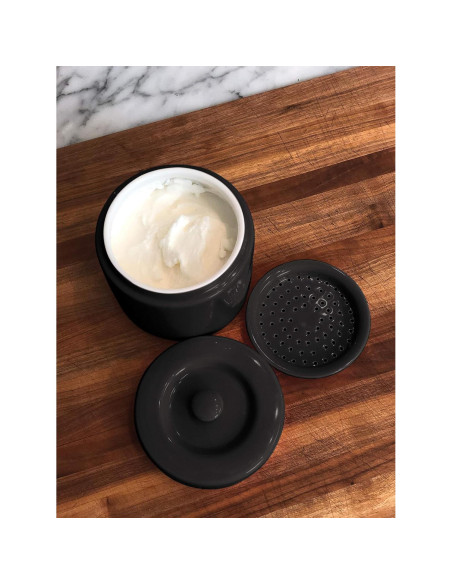 Contenedor de Grasa de Tocino Fox Run 12.7 x 14 cm Porcelana Negra