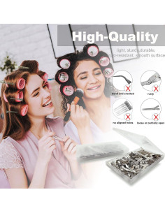 60 Clips de Pelo de Metal HiJeaton con Estuche - Variados 2