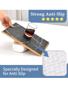 Forro Antideslizante para Cajón Kimhan 30.48 cm x 6 m Mármol Negro 2