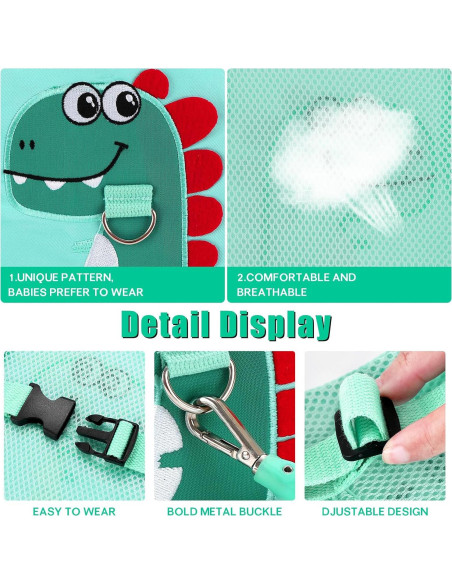 Correa Antipérdida para Niños Verde - Arnés de Seguridad Unisex